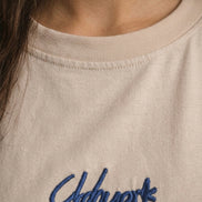 Minimal Clubyork Embroidered Logo T-Shirt For Women