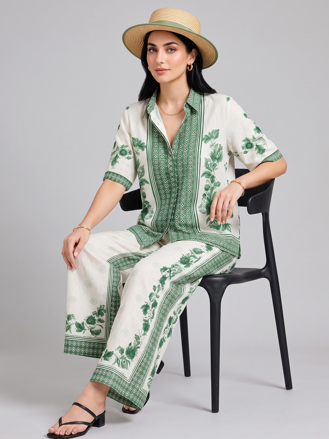 Forest Green Floral Co-Ord Set