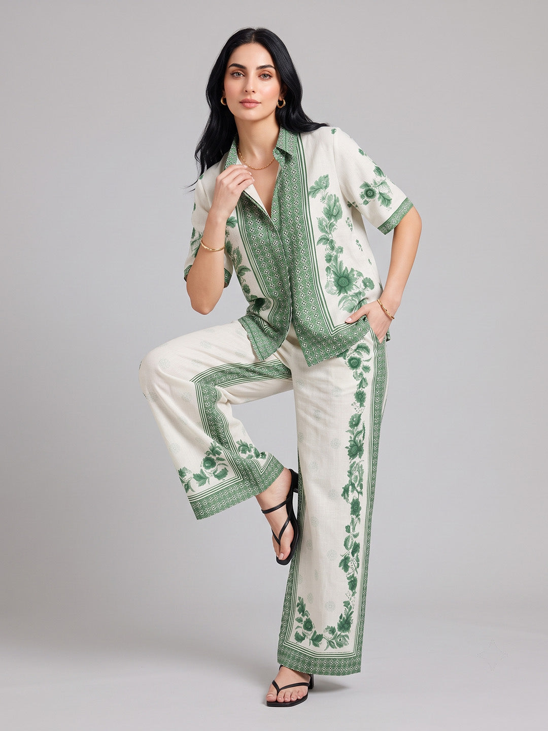 Forest Green Floral Co-Ord Set