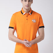 Orange Polo Neck T-shirt