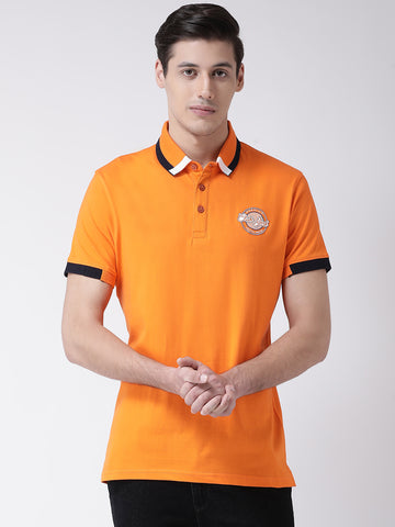 Orange Polo Neck T-shirt