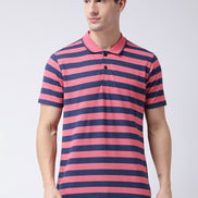Pink Polo Neck T-shirt