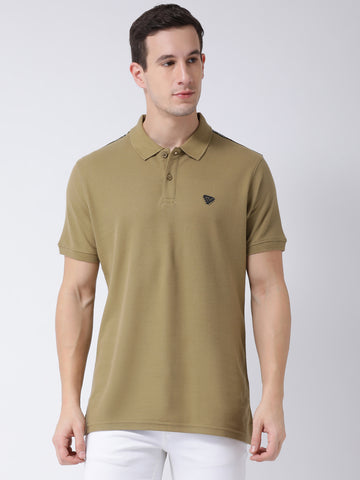 Olive Green Polo Neck T-shirt