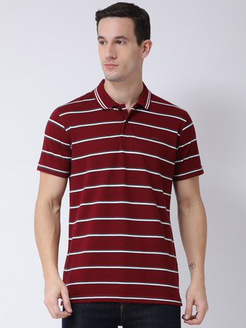 Maroon Polo Neck T-shirt