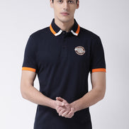 Navy Blue Polo Neck T-shirt