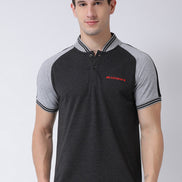 Charcoal Polo Neck T-shirt