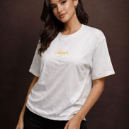 Minimal Clubyork Embroidered Logo T-Shirt For Women