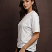 Minimal Clubyork Embroidered Logo T-Shirt For Women