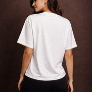 Minimal Clubyork Embroidered Logo T-Shirt For Women