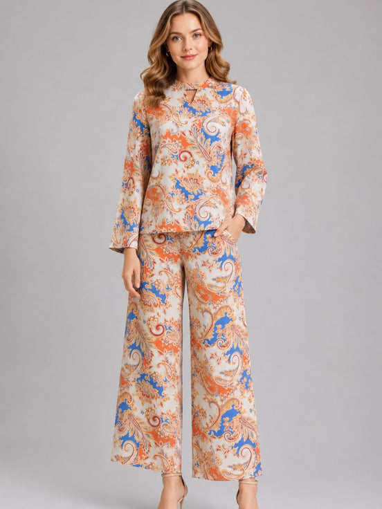 Coral Paisley Co-Ord Set