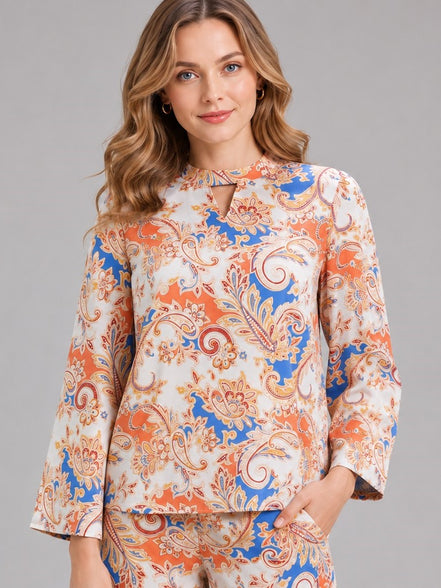 Coral Paisley Co-Ord Set