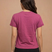 Inspire Floral Graphic Round-Neck T-Shirt For Women