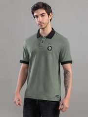 Olive Green Polo T-Shirt For Men