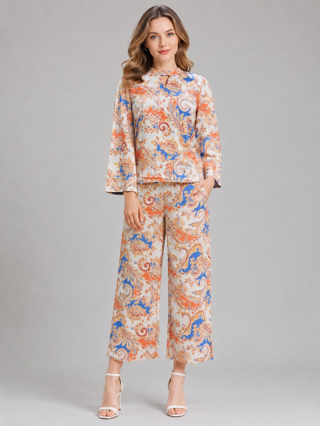 Coral Paisley Co-Ord Set