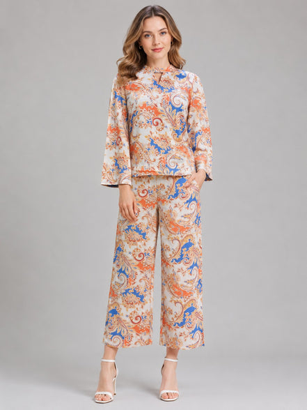 Coral Paisley Co-Ord Set