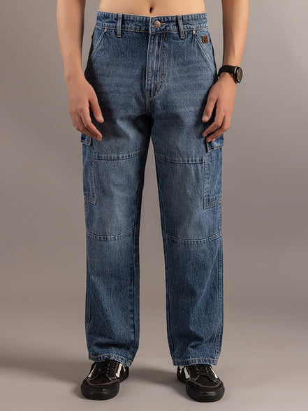 Stylish Mid Blue Cargo Pant