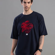 Black Oversized Printed T-Shirt For Men
