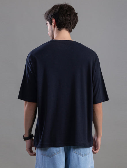 Black Oversized Printed T-Shirt For Men