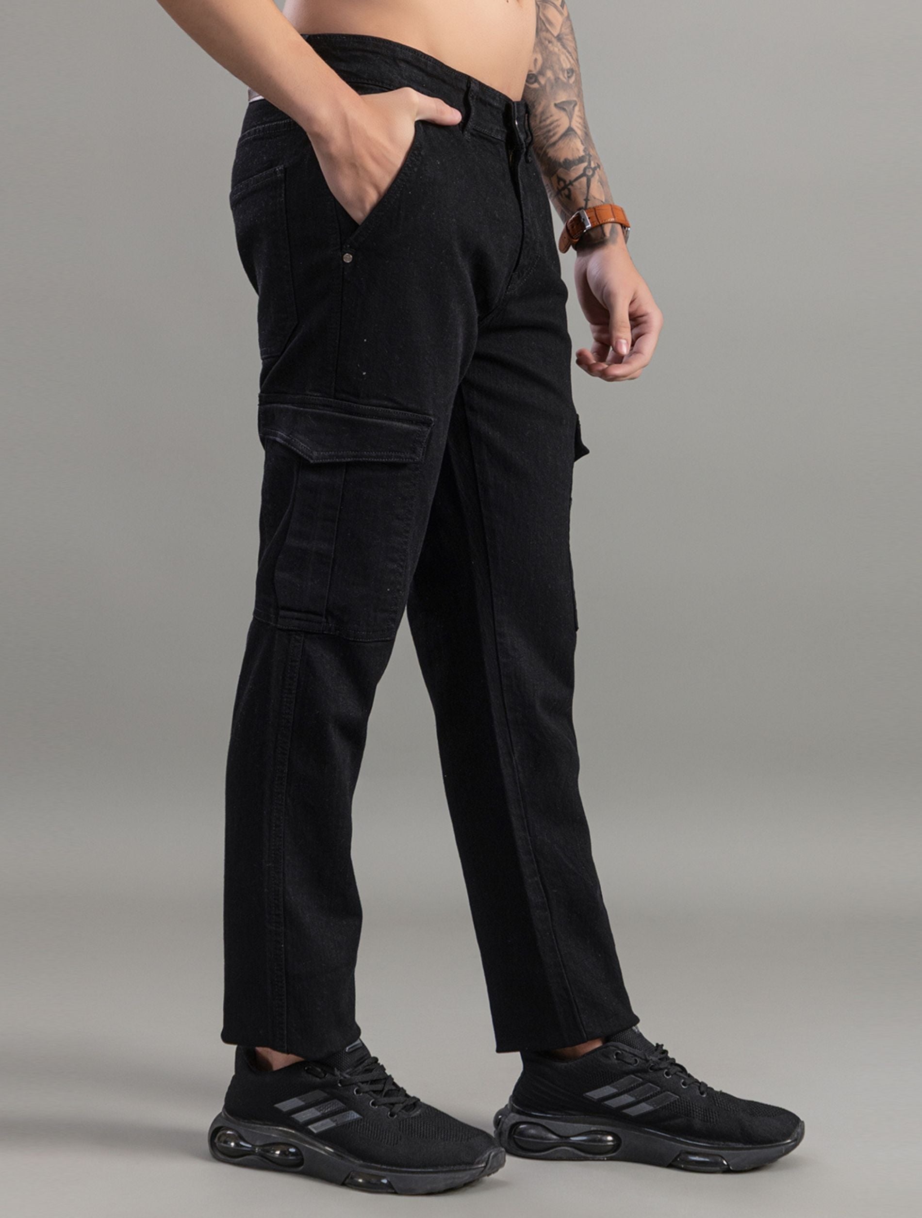 Shadow Utility Black Cargo Jeans