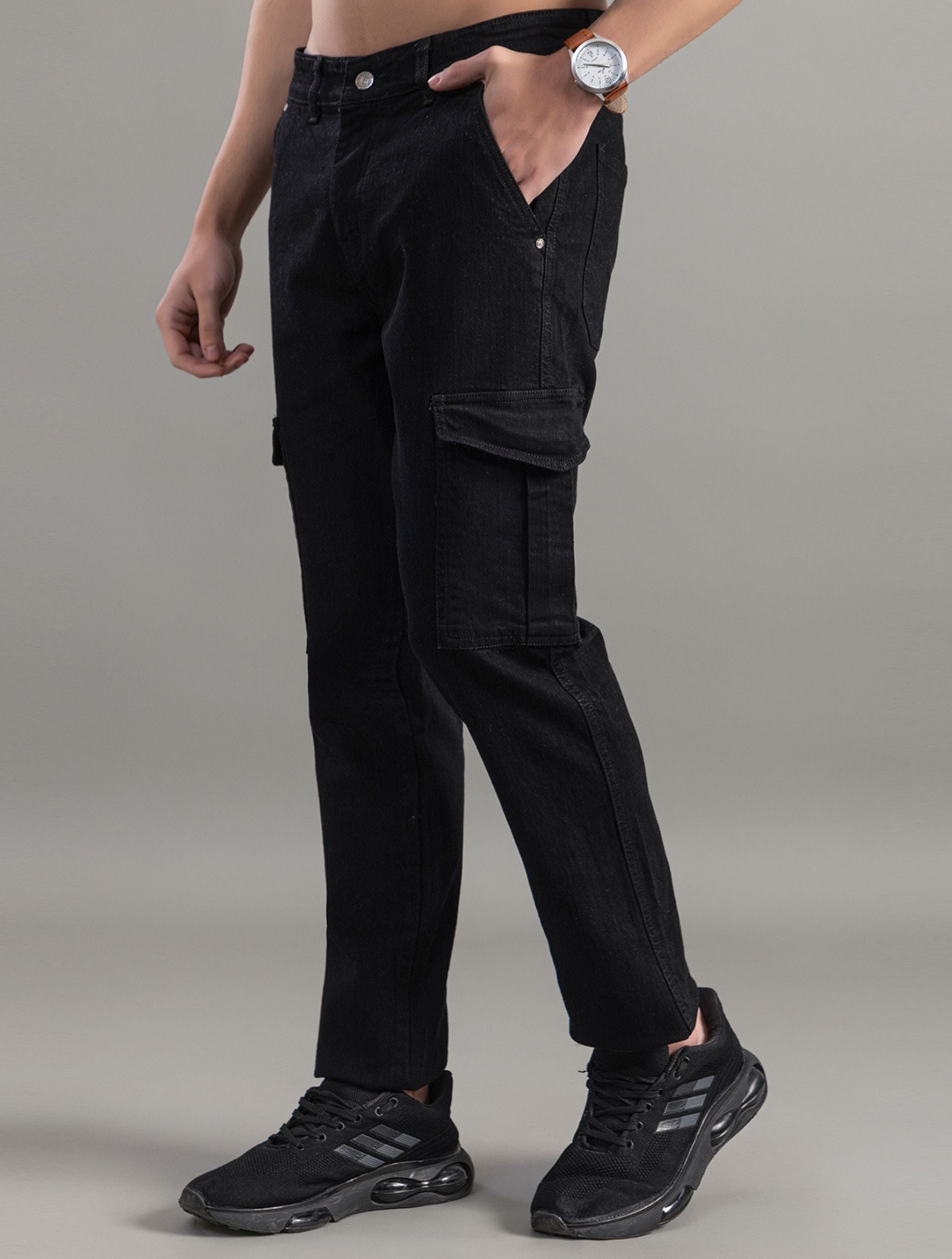 Shadow Utility Black Cargo Jeans