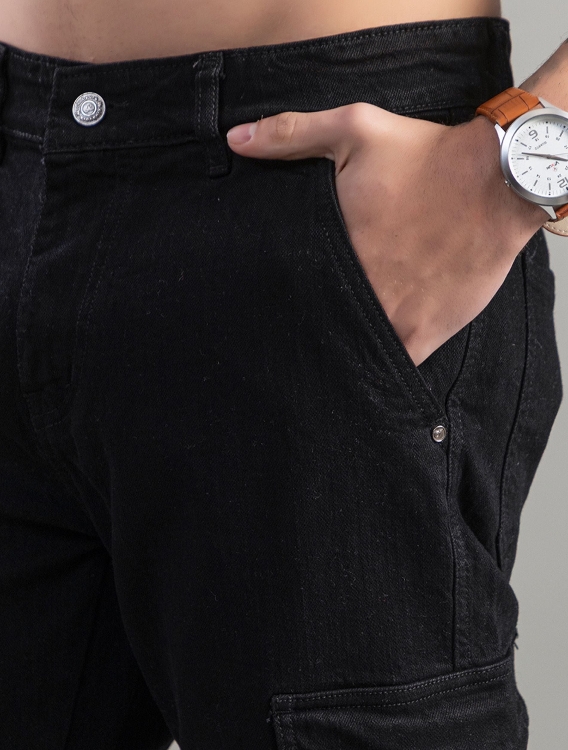 Shadow Utility Black Cargo Jeans