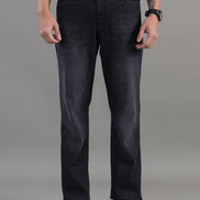 Club York Washed Black Relaxed Straight Jeans