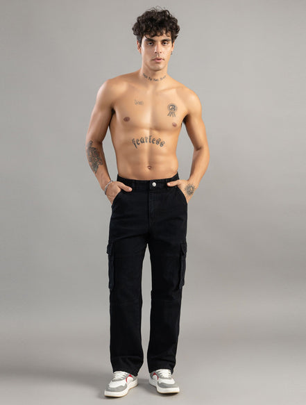 Multi-Pocket straight fit Cargo Jeans