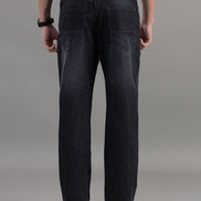 Club York Washed Black Relaxed Straight Jeans