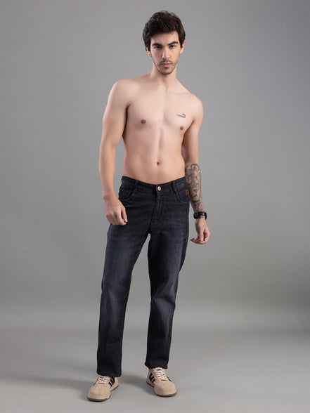 Club York Washed Black Relaxed Straight Jeans
