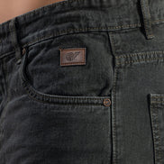 Washed Olive Relaxed Fit Cargo Jeans