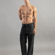 Washed Olive Relaxed Fit Cargo Jeans