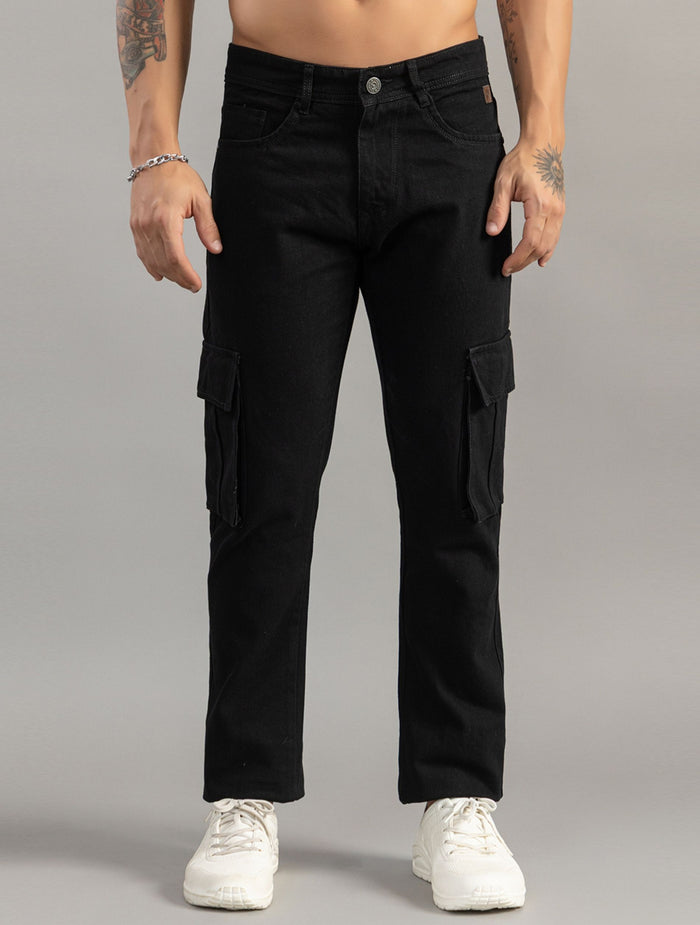 Straight Fit Utility Cargo Jeans