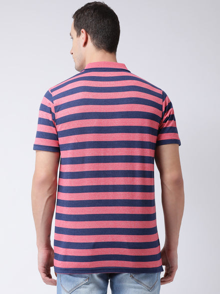 Pink Polo Neck T-shirt