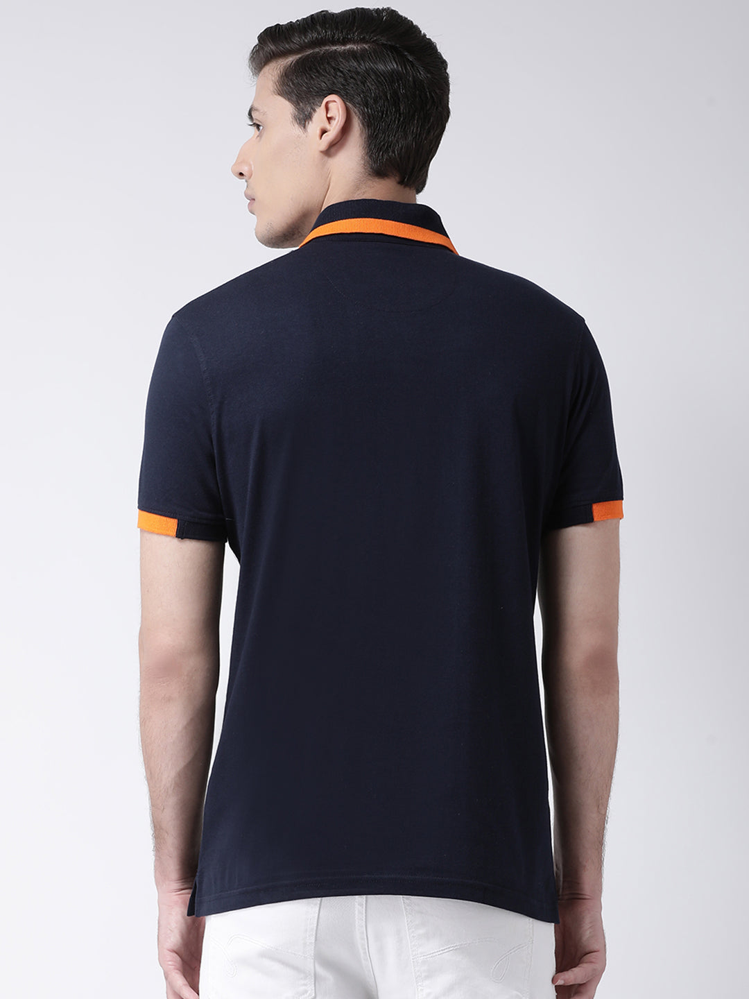 Navy Blue Polo Neck T-shirt