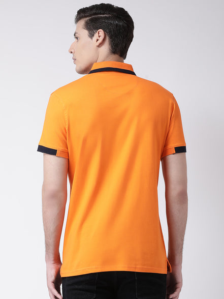 Orange Polo Neck T-shirt