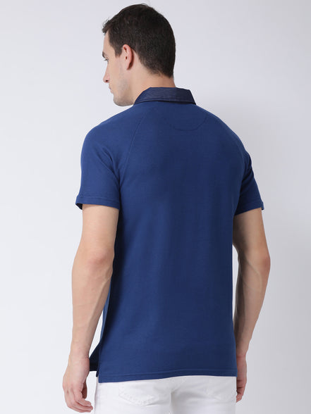 Blue Polo Neck T-shirt
