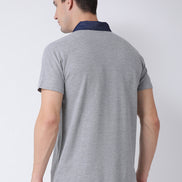 Grey Polo Neck T-shirt