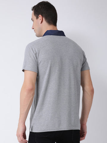 Grey Polo Neck T-shirt