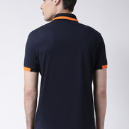 Navy Blue Polo Neck T-shirt