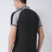 Charcoal Polo Neck T-shirt