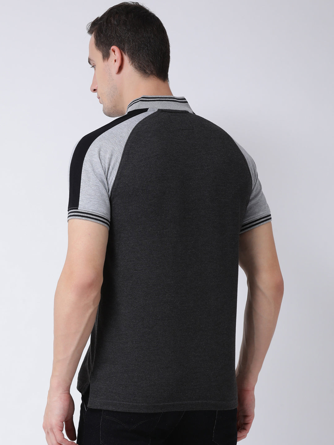 Charcoal Polo Neck T-shirt