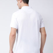 White  Navy Blue T-shirt