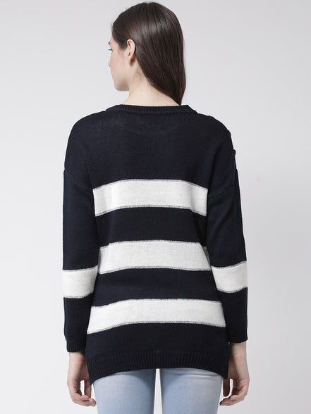 Navy Blue Pullover Sweater