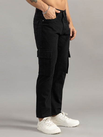 Straight Fit Utility Cargo Jeans