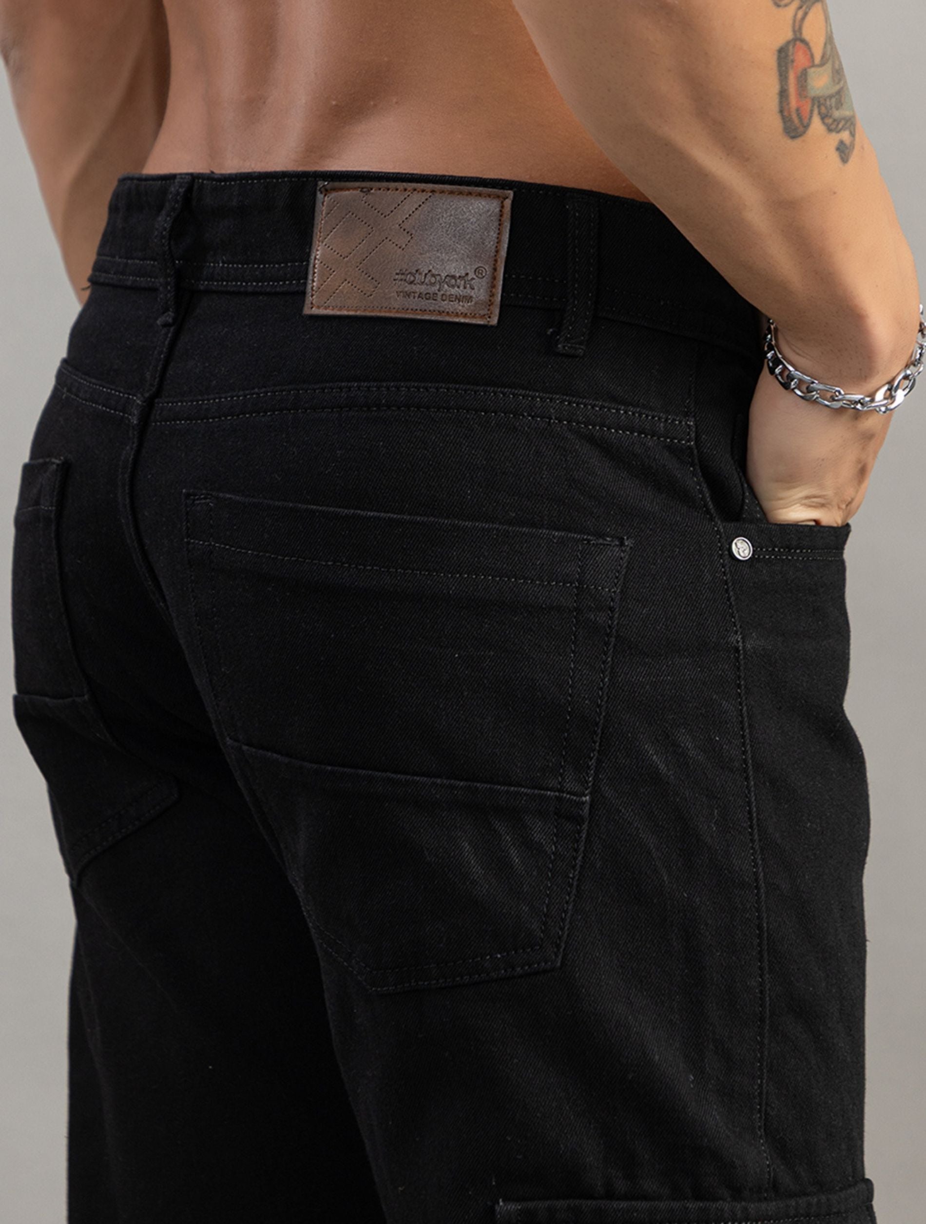 Straight Fit Utility Cargo Jeans
