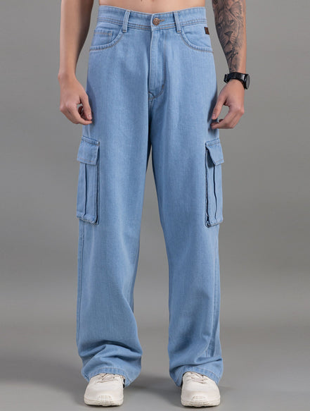 Relaxed Fit Cargo Jeans