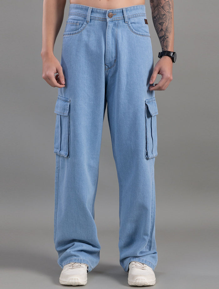Relaxed Fit Cargo Jeans