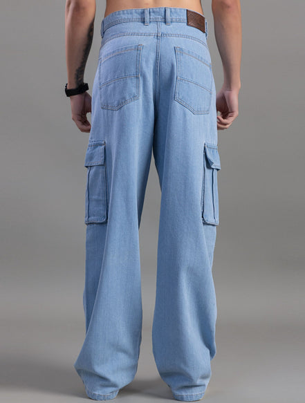 Relaxed Fit Cargo Jeans