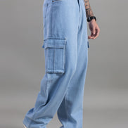 Relaxed Fit Cargo Jeans