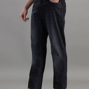 Club York Washed Black Relaxed Straight Jeans